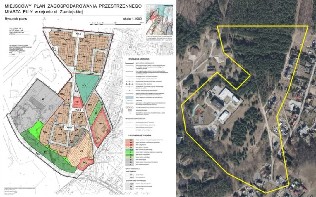 Scalanie nieruchomości na terenie gminy Piła w ramach prac geodezyjnych UnimapTech