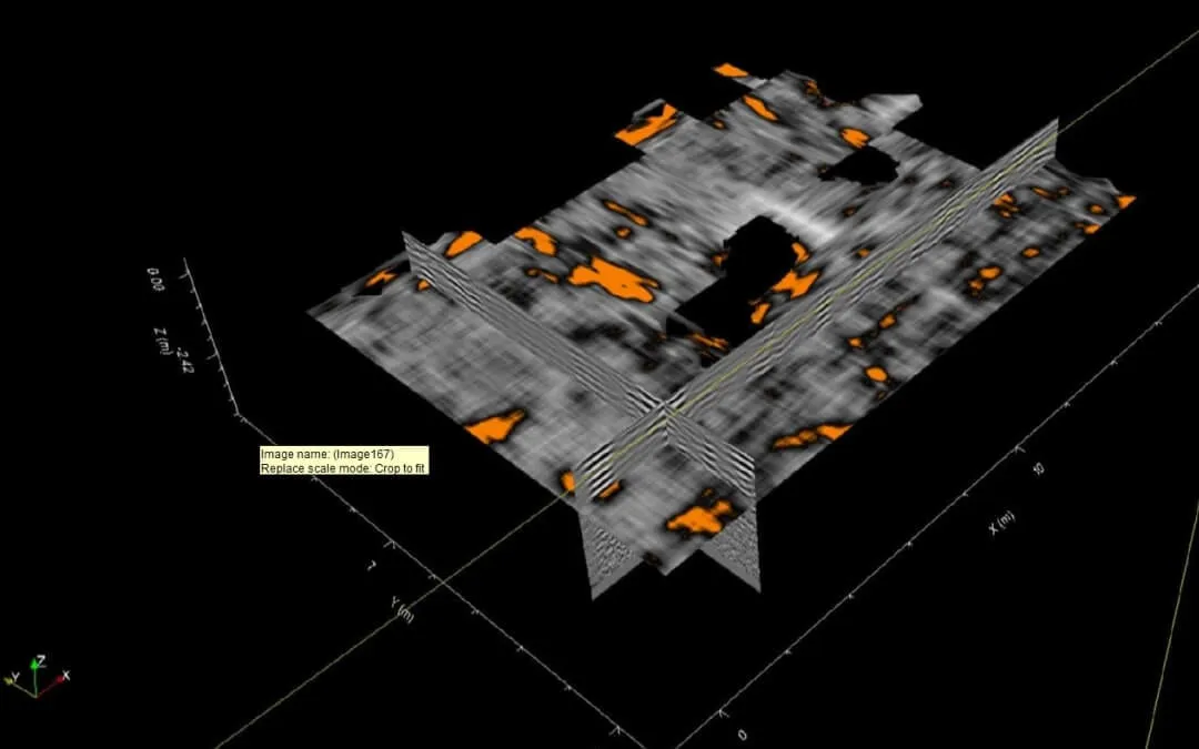 Wizualizacja 3D przetworzonych skanów infrastruktury podziemnej na podstawie danych pomiarowych
